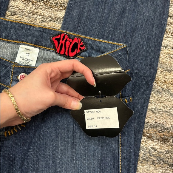 Chick Nicky Hilton Low Rise Mini Bootcut Jeans Sz 24 NWT | Low Rise Bootcut Y2K* - Picture 9 of 14